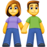 Homem e mulher de mãos dadas - Facebook