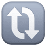 Setas verticais no sentido horário - Facebook