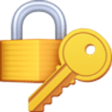 Cadeado fechado com chave - Facebook