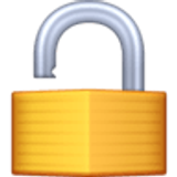 Cadeado aberto - Facebook