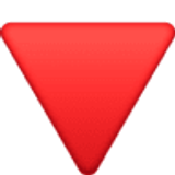 Triângulo vermelho para baixo - Facebook