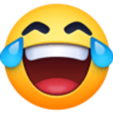 Rosto chorando de rir - Facebook