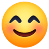 Rosto sorridente com olhos sorridentes - Facebook