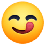 Rosto saboreando comida - Facebook