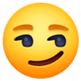 Rosto com sorriso maroto - Facebook