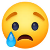 Rosto chorando - Facebook