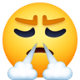 Rosto soltando vapor pelo nariz - Facebook