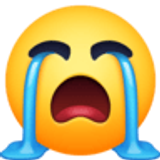 Rosto chorando aos berros - Facebook