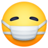 Rosto com máscara médica - Facebook