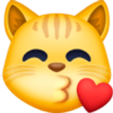 Rosto de gato mandando um beijo - Facebook