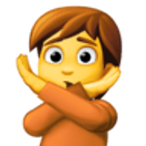 Pessoa fazendo gesto de “não” - Facebook