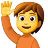 Pessoa levantando a mão - Facebook