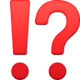Exclamação com interrogação - Facebook