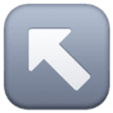 Seta para cima e para a esquerda - Facebook