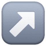 Seta para cima e para a direita - Facebook