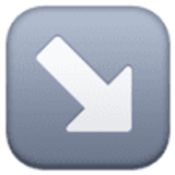 Seta para baixo e para a direita - Facebook