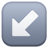 Seta para baixo e para a esquerda - Facebook