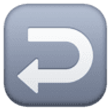 Seta curva da direita para a esquerda - Facebook