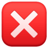 Botão de xis - Facebook