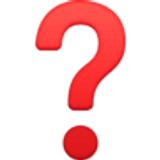Ponto de interrogação vermelho - Facebook