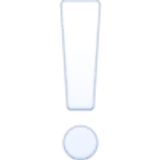 Ponto de exclamação branco - Facebook