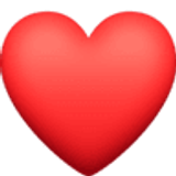 Coração vermelho - Facebook