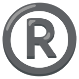 Símbolo de registrado - Noto Color Emoji