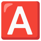 Botão A (tipo sanguíneo) - Noto Color Emoji