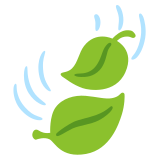 Folha ao vento - Noto Color Emoji