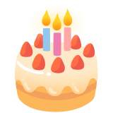 Bolo de aniversário - Noto Color Emoji