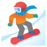Praticante de snowboard - Noto Color Emoji