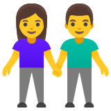 Homem e mulher de mãos dadas - Noto Color Emoji