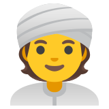 Pessoa com turbante - Noto Color Emoji