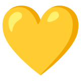 Coração amarelo - Noto Color Emoji