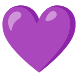 Coração roxo - Noto Color Emoji