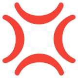 Símbolo de raiva - Noto Color Emoji