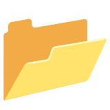 Pasta de arquivos aberta - Noto Color Emoji