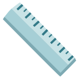 Régua reta - Noto Color Emoji