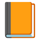 Livro laranja - Noto Color Emoji