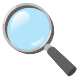 Lupa para a esquerda - Noto Color Emoji