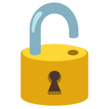 Cadeado aberto - Noto Color Emoji