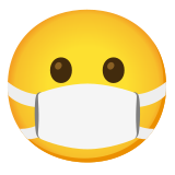 Rosto com máscara médica - Noto Color Emoji