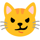 Rosto de gato com sorriso irônico - Noto Color Emoji