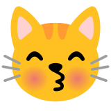 Rosto de gato mandando um beijo - Noto Color Emoji
