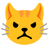 Rosto de gato mal-humorado - Noto Color Emoji