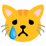 Rosto de gato chorando - Noto Color Emoji
