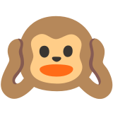 Macaco que não ouve nada - Noto Color Emoji