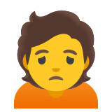 Franzindo a sobrancelha - Noto Color Emoji