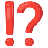 Exclamação com interrogação - Noto Color Emoji