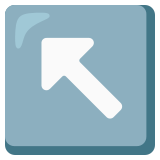 Seta para cima e para a esquerda - Noto Color Emoji